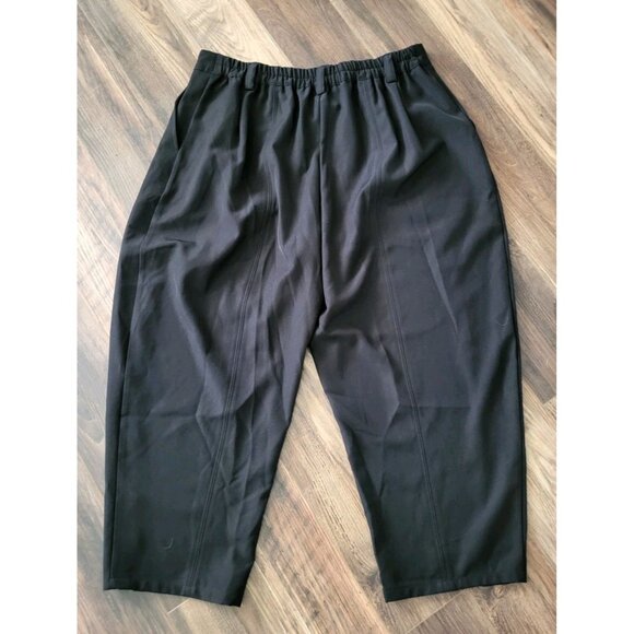 New Halara Black Mid Rise Pocket Barrel Leg Work Pants Sz XLP - Picture 3 of 7